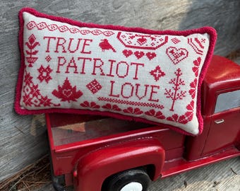 True Patriot Love Quaker Cross Stitch Pattern (PDF)