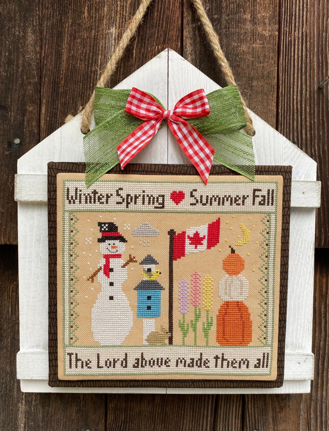 Four Seasons Cross Stitch Pattern (PDF) - Etsy