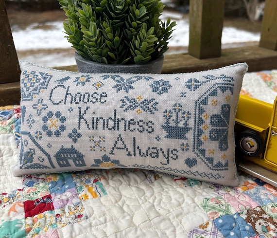 Choose Kindness Always Quaker (PDF) Cross Stitch Pattern
