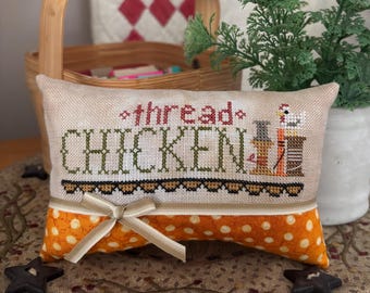 Thread Chicken (PDF) Cross Stitch Pattern