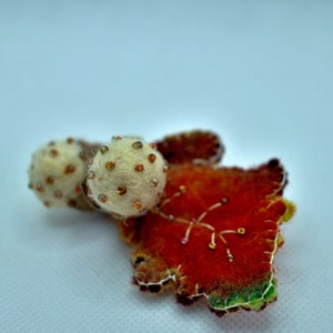 Handmade brooch leaf