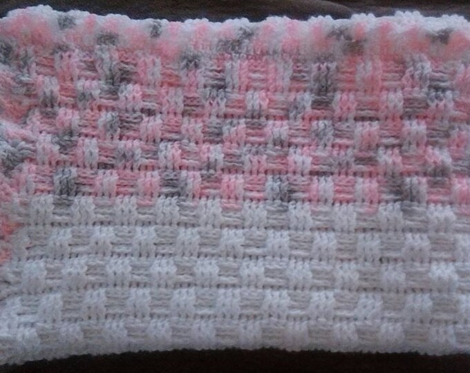 Crochet Basket Weave Baby Blanket Etsy