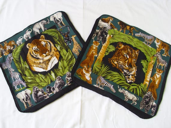 Leopard Tiger Pillow Shams Zip Pouch Etsy