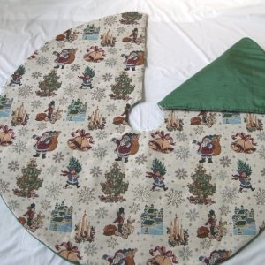 Santas, Trees, Bells and Candles Christmas Tee Skirt