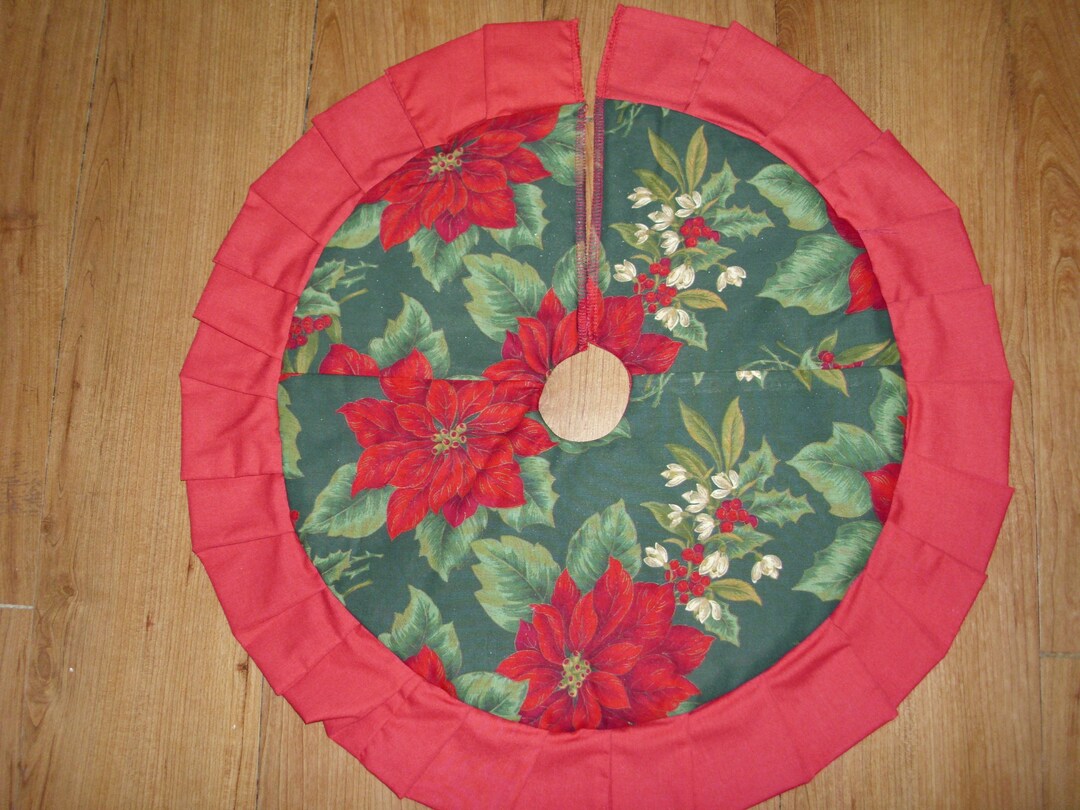 Mini Poinsettia Tree Skirt Etsy