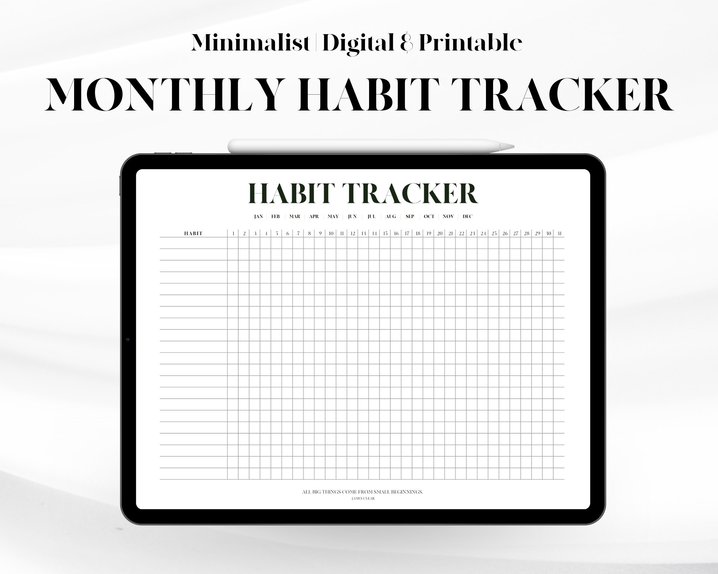 Lifestyle Journal Habit Tracking Stencil Bookmark, Food and Drink