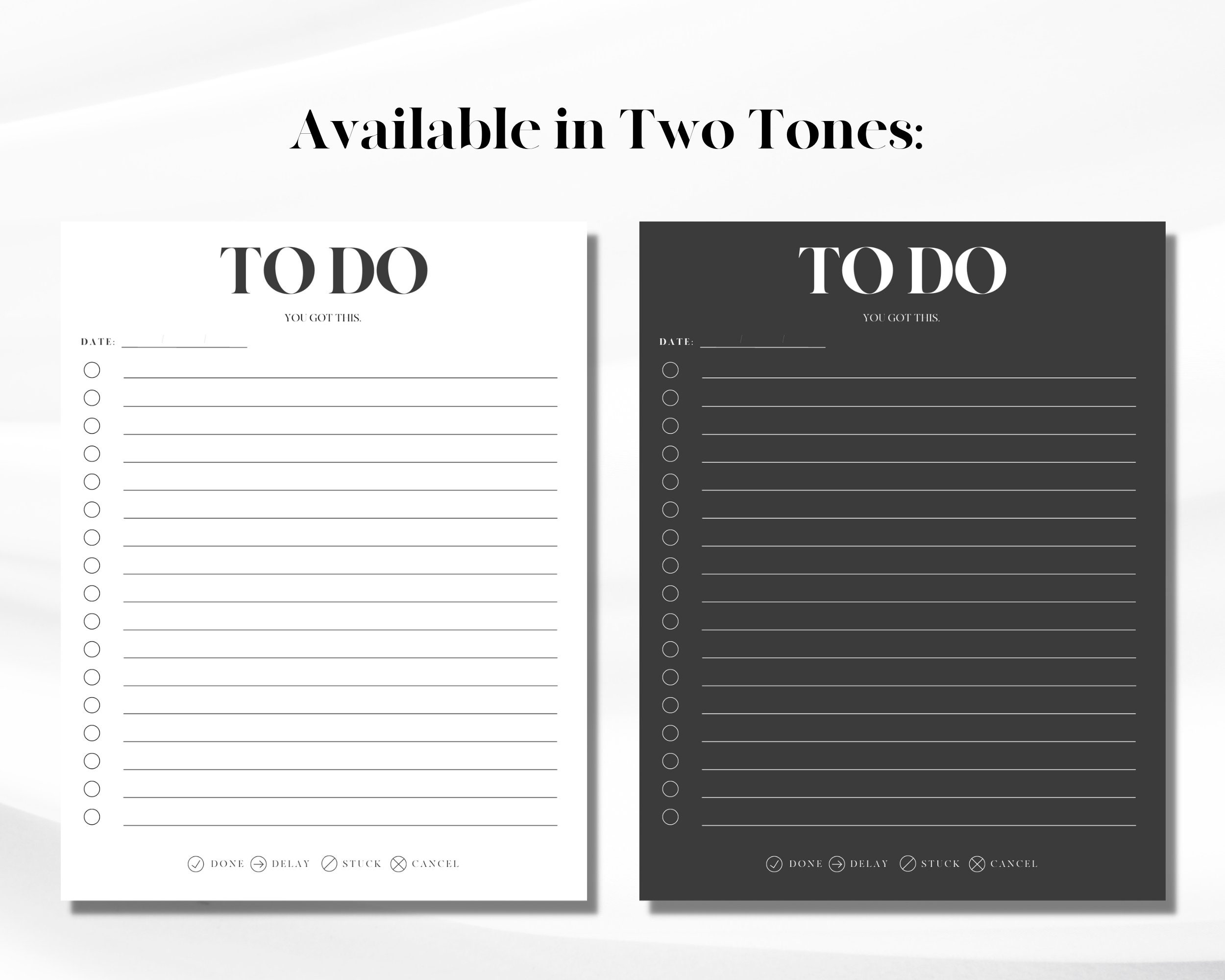 Minimalist Daily to Do List | Digital Planner Template | Daily Check ...