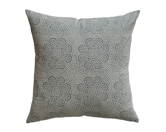 Chiangmai Blue Gray Star Blockprint Tribal Pillow Cover // Made to Order No. 0245