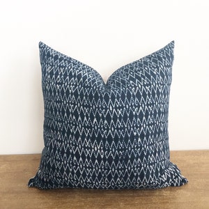 Funda de almohada vintage Hmong Batik, azul marino índigo, 55,8 x 55,8 cm