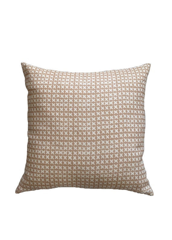 Exclusive Taupe Crosses Designer Fabric Pillow Cover // No. - Etsy
