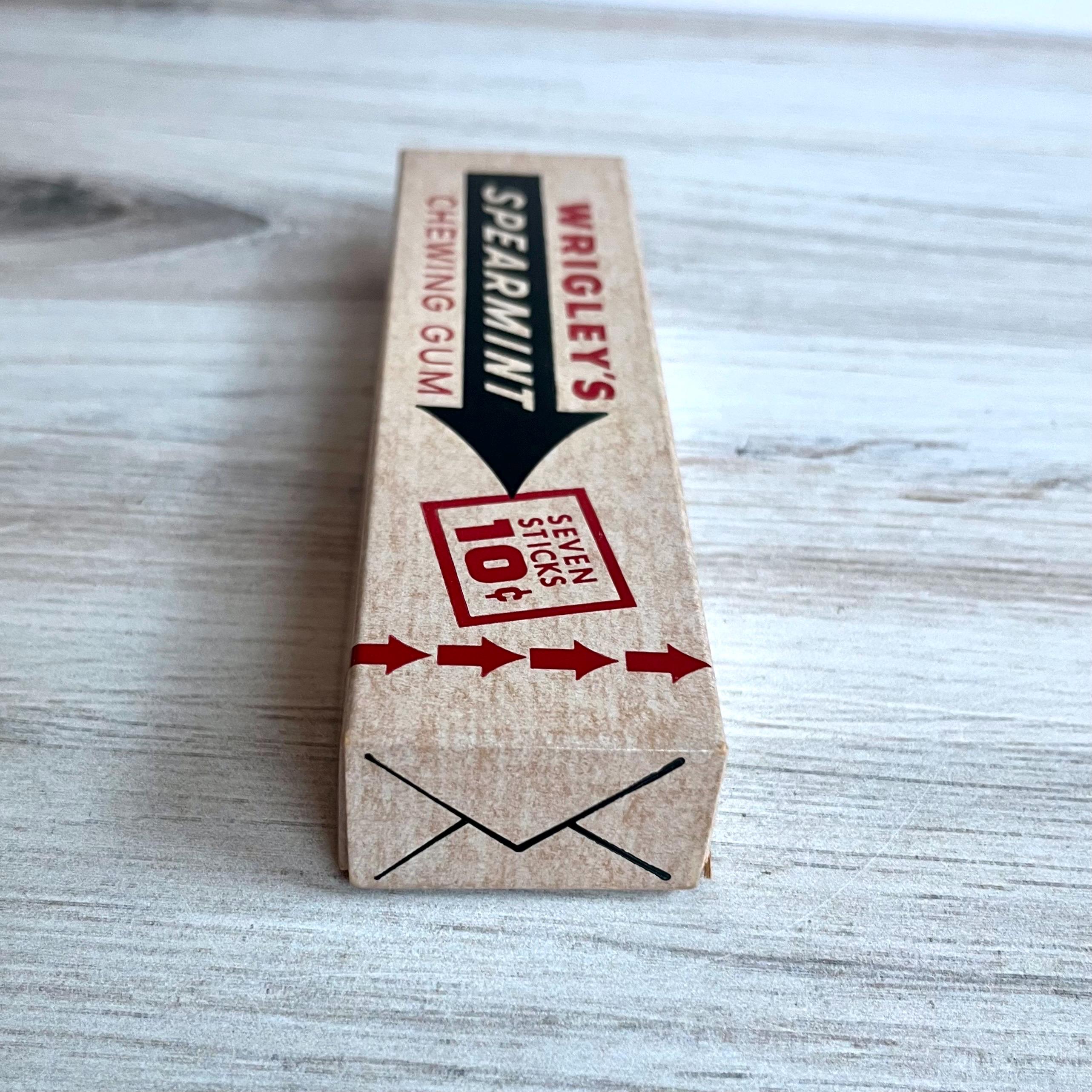 Vintage Wrigley's Gum Advertising Display Box With Three Packages