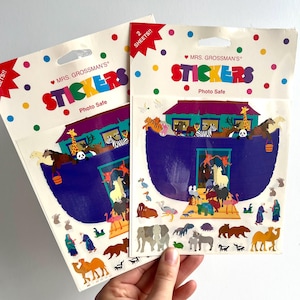 Les autocollants de Mme Grossman des années 90 ont scellé l'arche de Noé | Stickers vintage Deux emballages non ouverts de 1995
