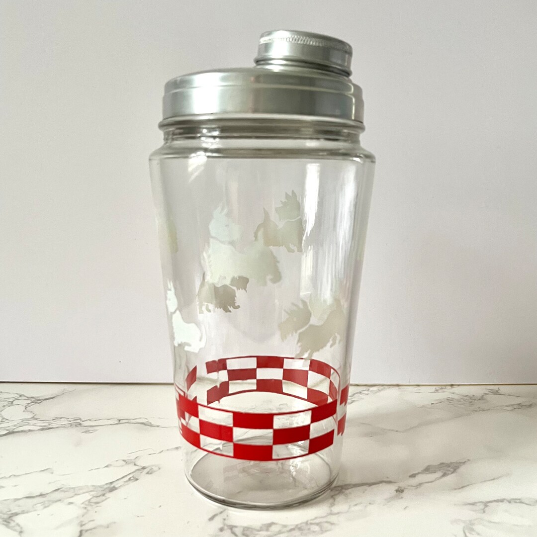 Vintage Cocktail Shaker Scottish Terrier Decor and Collectible MCM