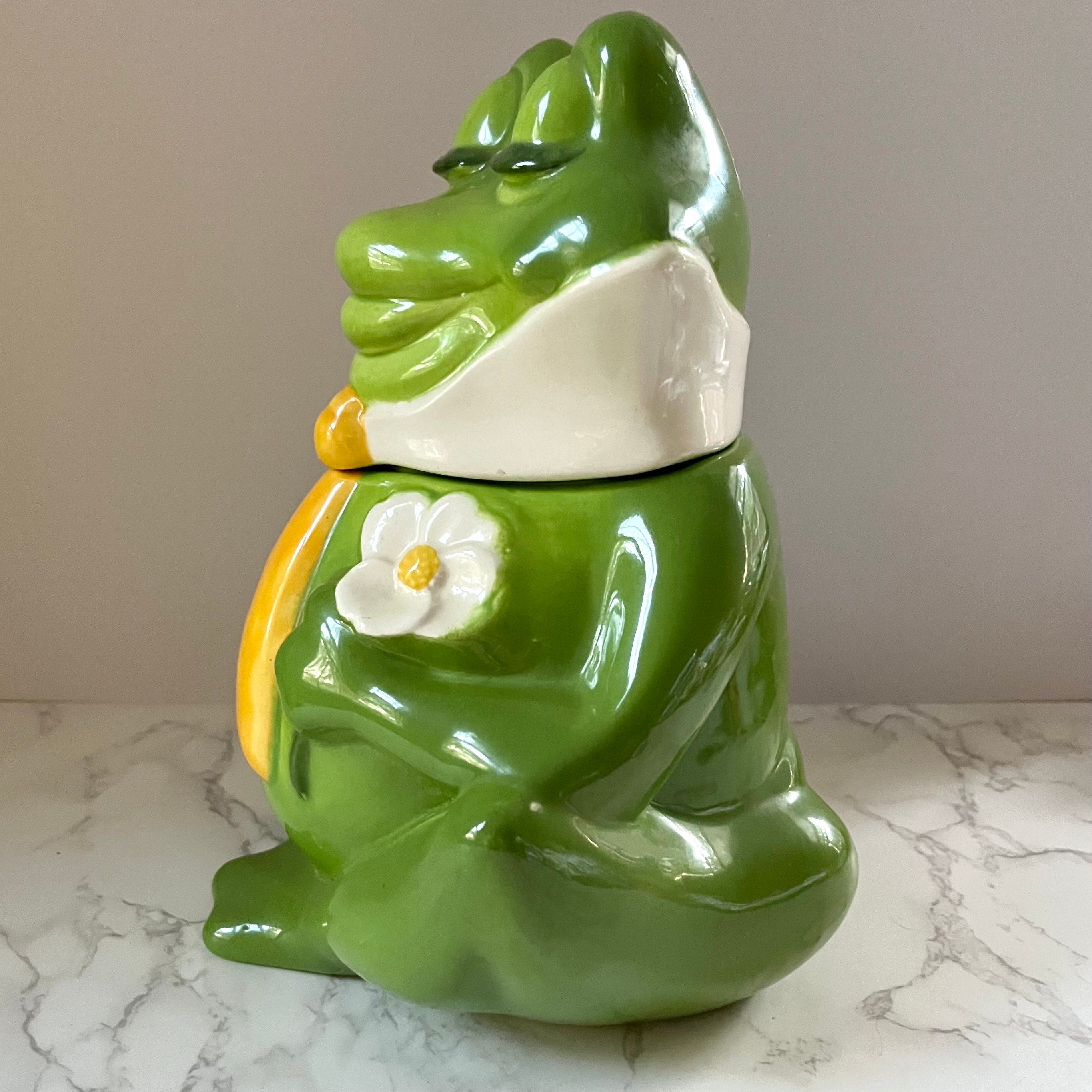 Vintage Metlox Poppytrail Frog Cookie Jar: 1960s Kitschy Kitchen