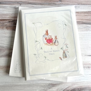 1976年製、未使用のビアトリクス・ポターのベビーブック（オリジナルボックス入り）｜赤ちゃんの日々の物語