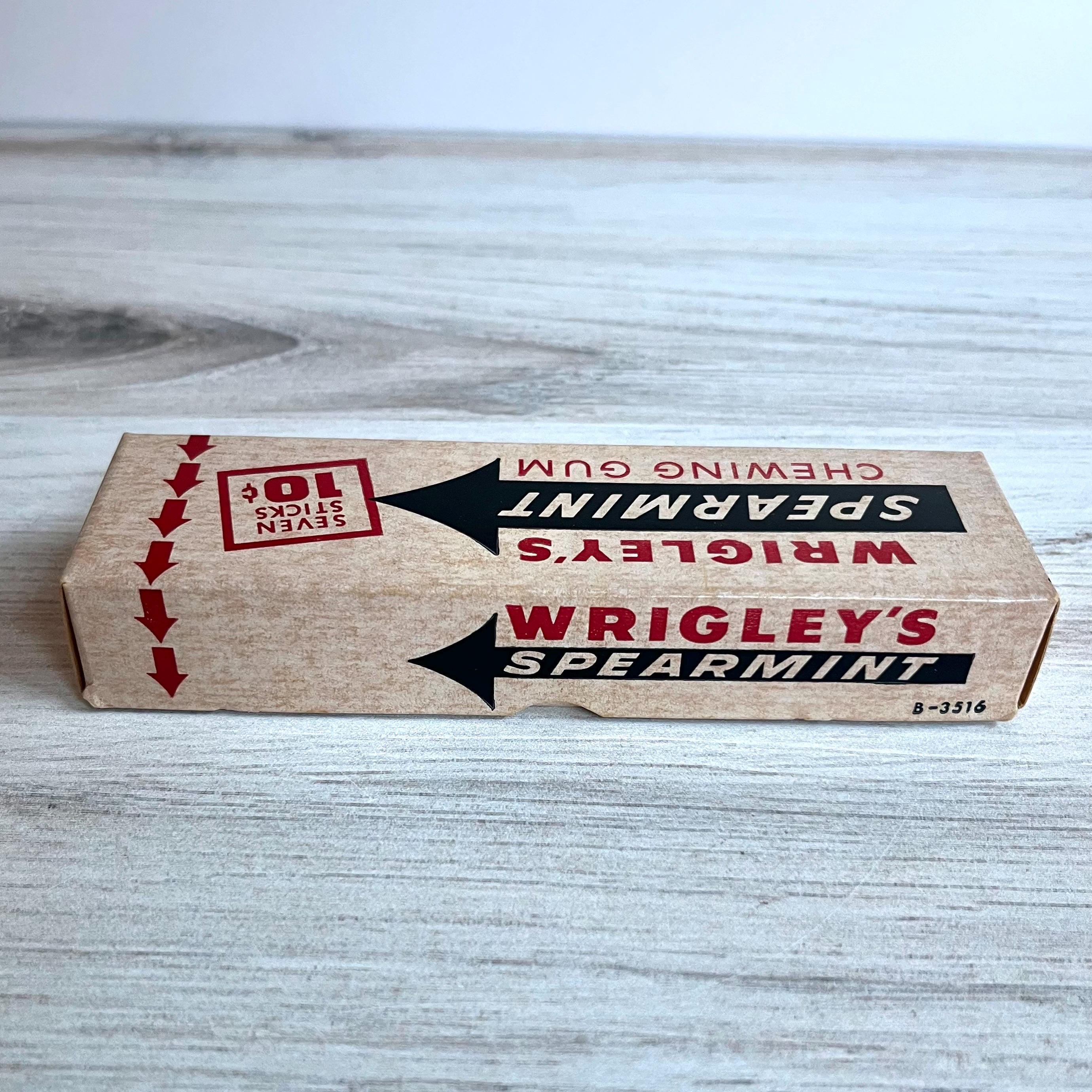 Vintage Wrigley's Gum Advertising Display Box With Three Packages