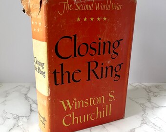 Closing the Ring von Winston Churchill 1951 Edition Houghton Mifflin Publishing | Vintage-Buch über den 2. Weltkrieg | Geschichtsbuch zum Sammeln