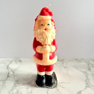 Vintage Gurley Santa Candle | Mid Century 1950s 1960s Christmas Decor | Kitschy Holiday Decoration