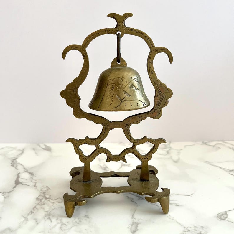 Vintage Chinese Brass Bell | Asian Home Decor - Etsy