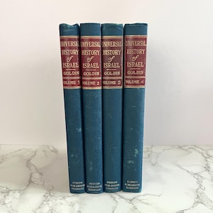 Universal History of Israel by Hyman Goldin 1935 Edition Set of Four Volumes | Hebrew Publishing Company | Vintage History Judaica Book
