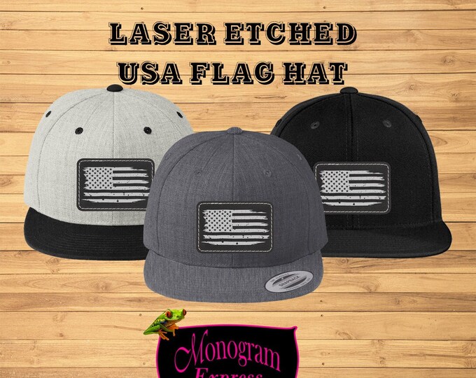 Laser-Etched USA Flag Hat for Men: Embrace Patriotic Style with Confidence!