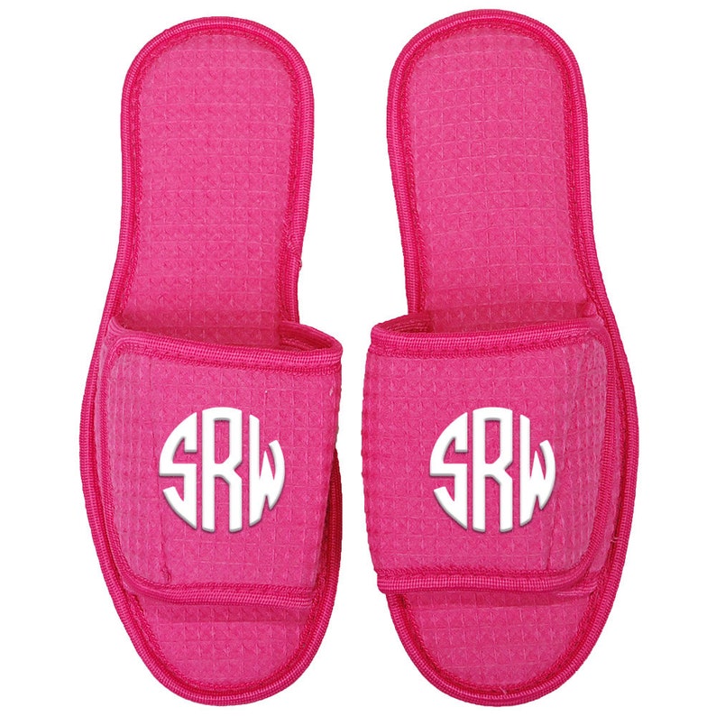 Monogrammed House Slippers Wedding Slippers for Bridal Party Etsy