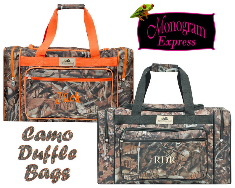 Monogrammed Camouflage Duffle Bag Hunting and Overnight Etsy