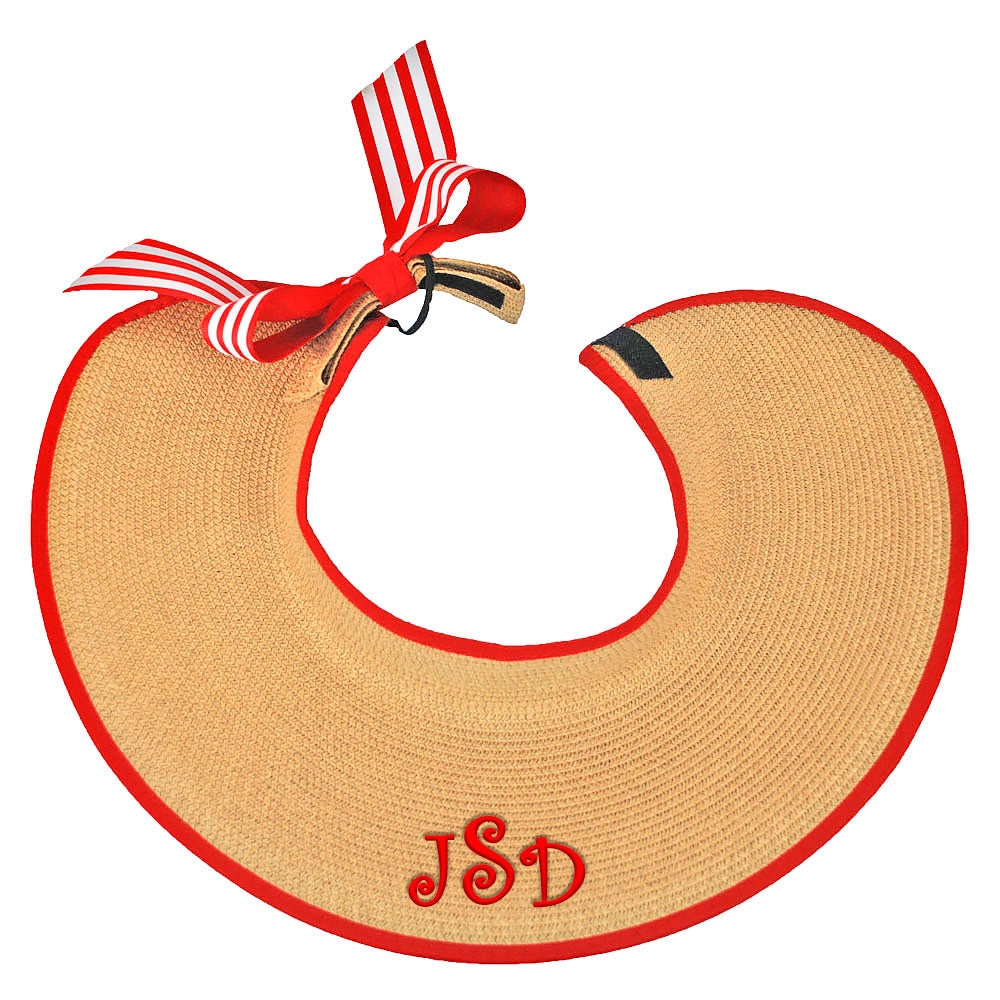 monogrammed sun hat with bow
