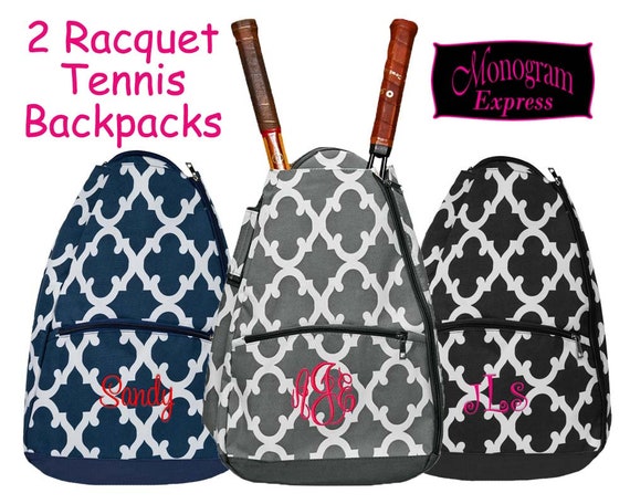 monogrammed tennis backpack