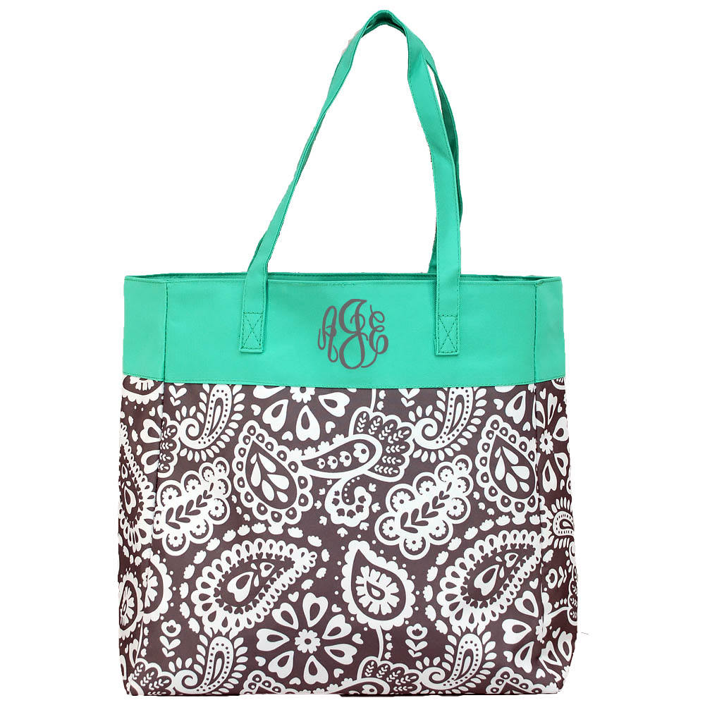 Large Monogrammed Tote bag College Tote Bag Beach bag Etsy