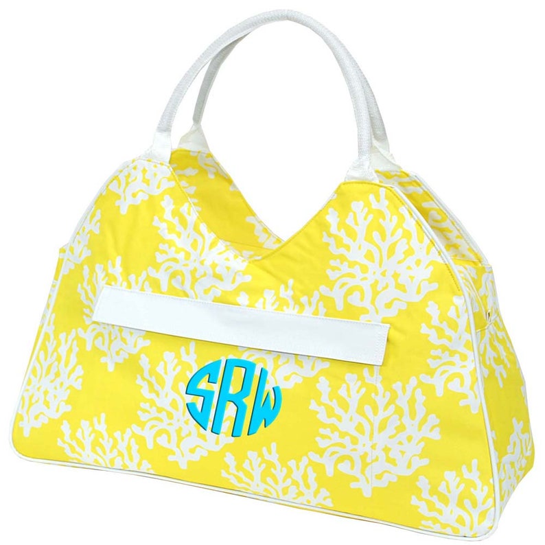 monogrammed beach tote