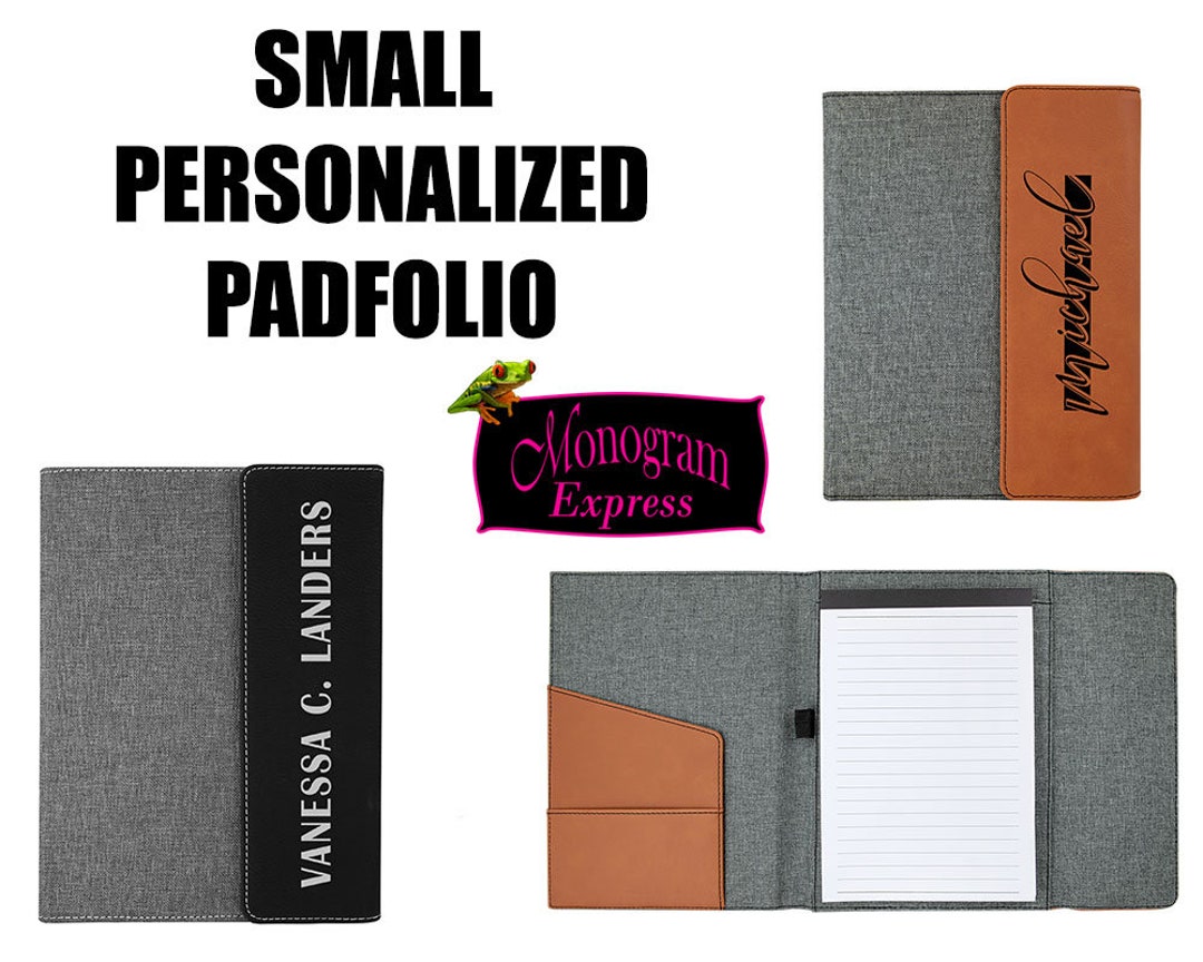 Personalized Padfolio Professional Small Notepad Black Etsy UK
