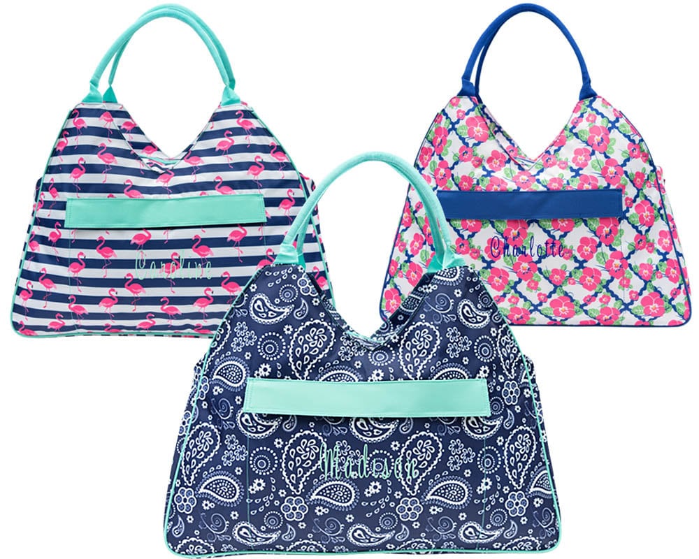 monogrammed pool bag