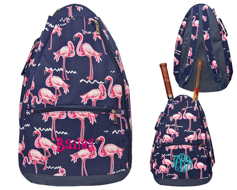 monogrammed tennis backpack