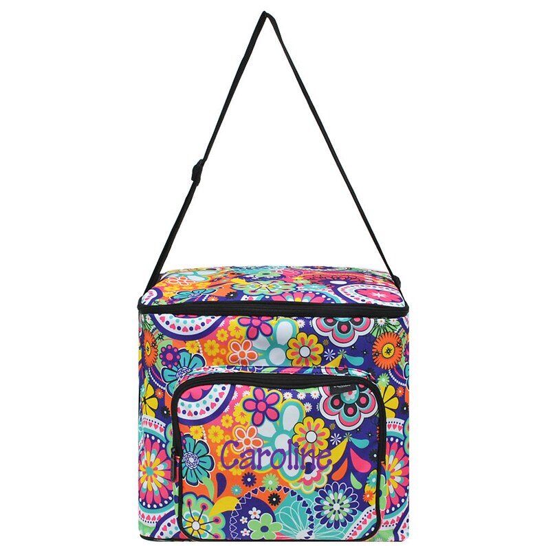 Personalized Insulated Slow Cooker Pot Carrier  Monogramed Floral