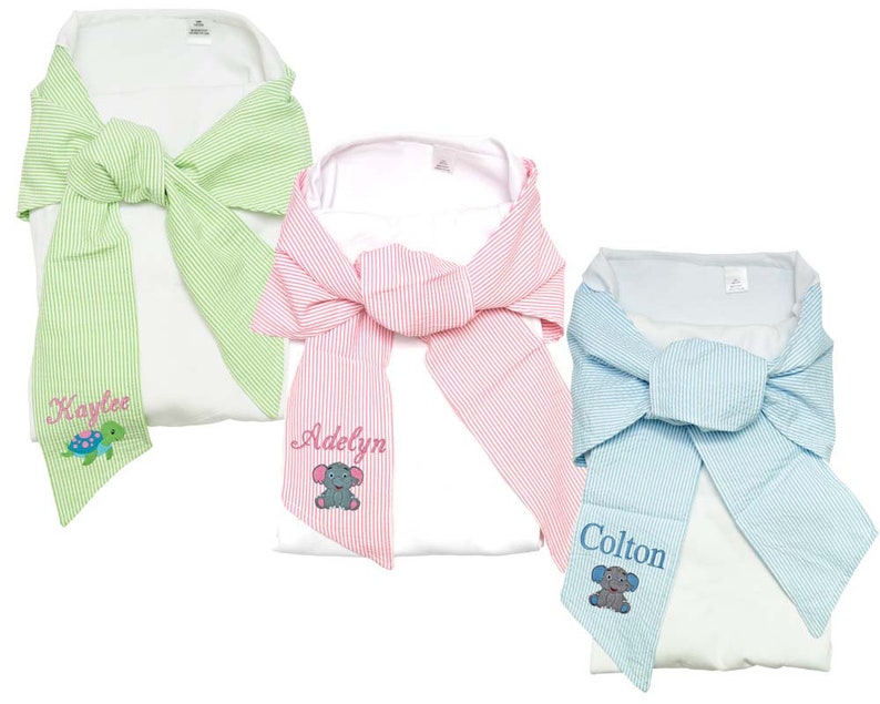 Personalized Baby Blanket Monogrammed Baby Blanket White Swaddle Blanket Seersucker Trim Baby Swaddle Wrap Personalized Infant Wrap Baby Accessories Accessories Valresa Com