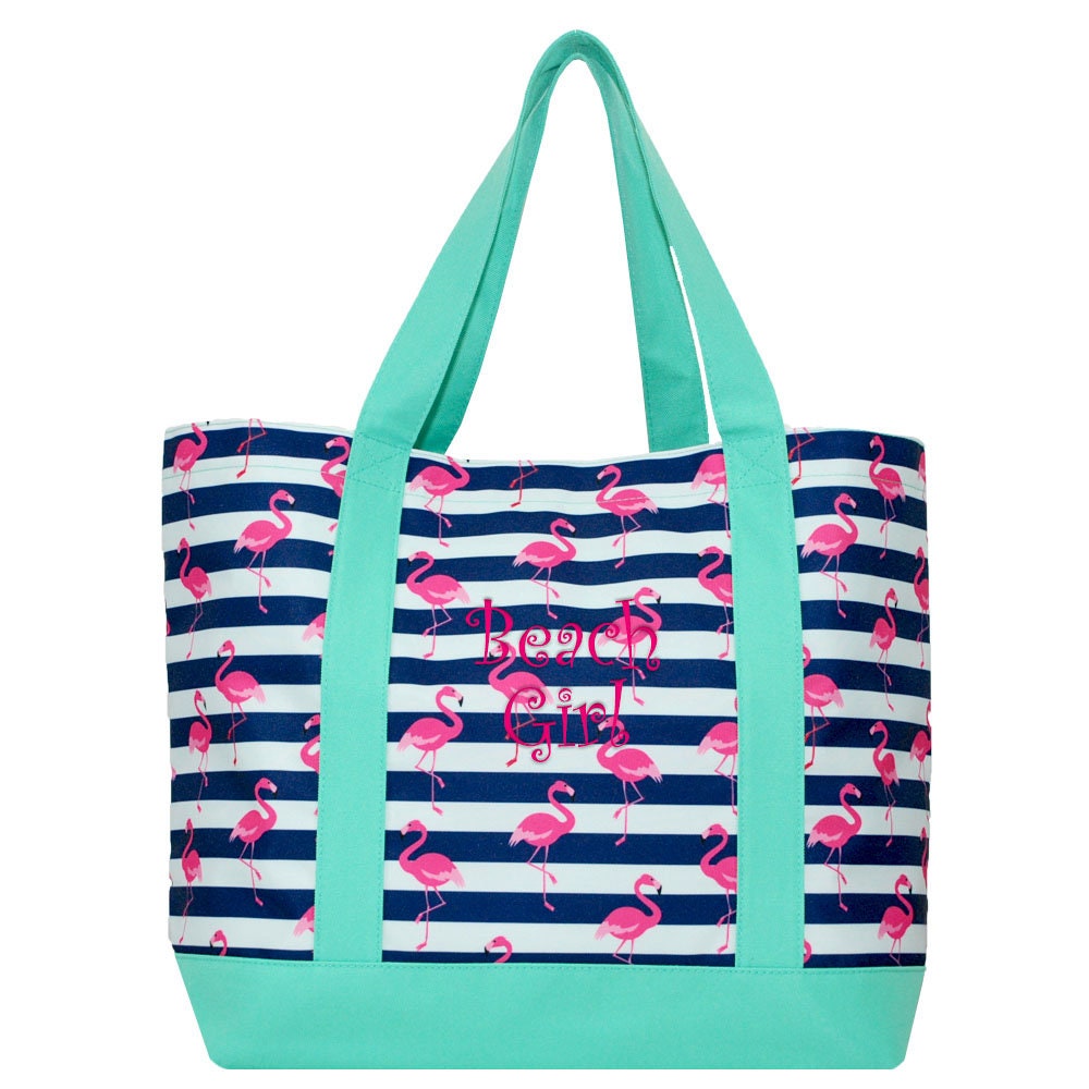 Monogrammed Tote Bag | Personalized Tote Bag | Large Beach Pool Tote | Canvas Bag | Womens Tote ...