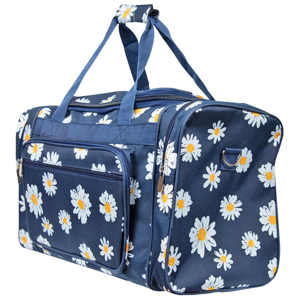 Monogrammed Daisy Duffle Bag | Personalized Duffel Bag | Weekender | Girls Duffle Bag | Womens ...