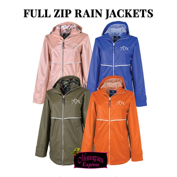 Monogram Rain Jacket Etsy