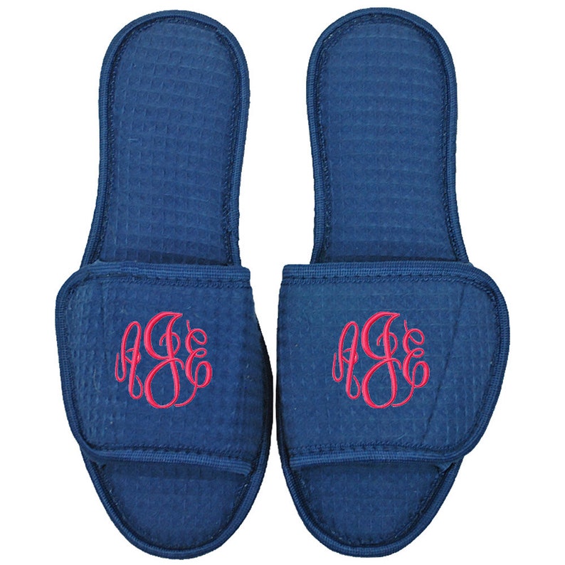 Monogrammed House Slippers Wedding Slippers for Bridal Party Etsy