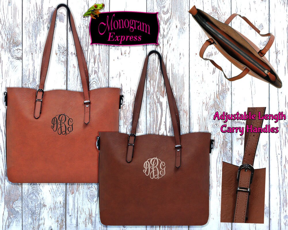 monogrammed leather purse