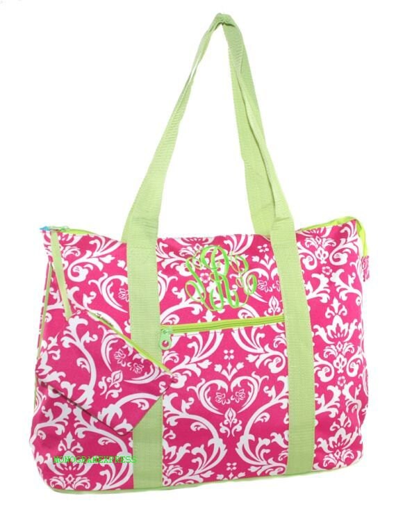 extra large monogrammed beach bag
