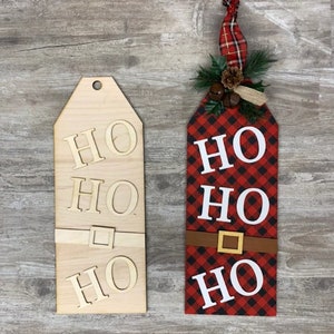 Ho Ho Ho Santa Door Tag SVG file, Instant download