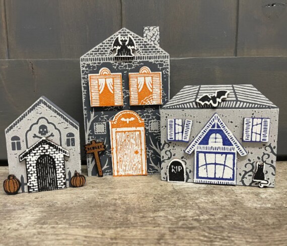 Haunted House Cutouts SVG File Instant Download - Etsy