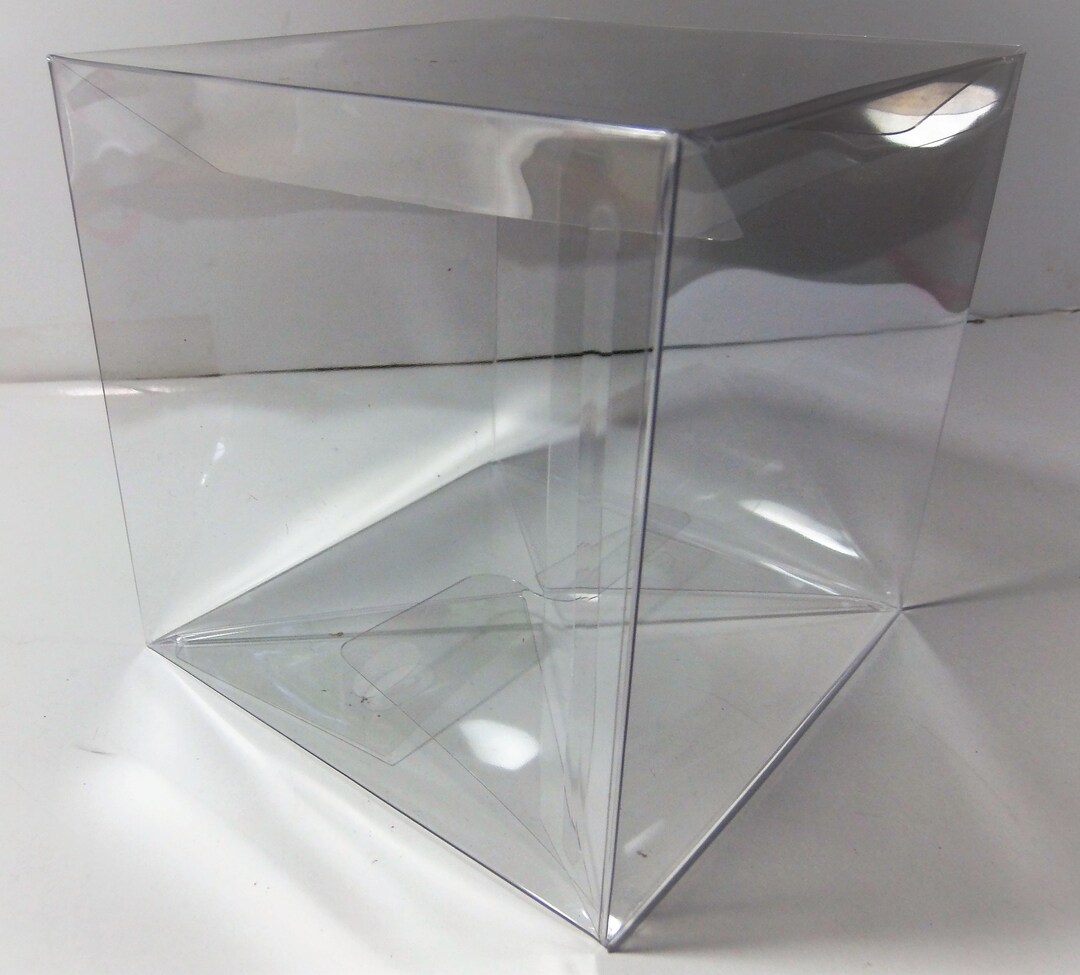 Clear Plastic Packaging Box 5 Inch Square Interlocking Bottom Etsy