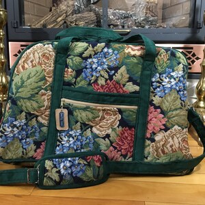 Haight in Mushroom Tapestry Weekender #502T  My BIG Beautiful Bags all Handmade by Me~Tapestry Bag~Old Fashioned Style Carpet Bag~ Tassen & portemonnees Bagage & Reizen Weekendtassen 