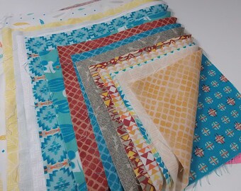 Southwestern Style Fabrics, Multi Colored, 16 pc Layer Cake, and 20 Strip Jellyroll, Beautiful Cotton Fabric,