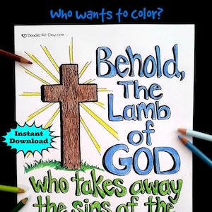 Lamb of God  8.5x11 instant download