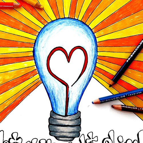Let Your Light Shine Printable Coloring Page 8.5x11 Inches - Etsy