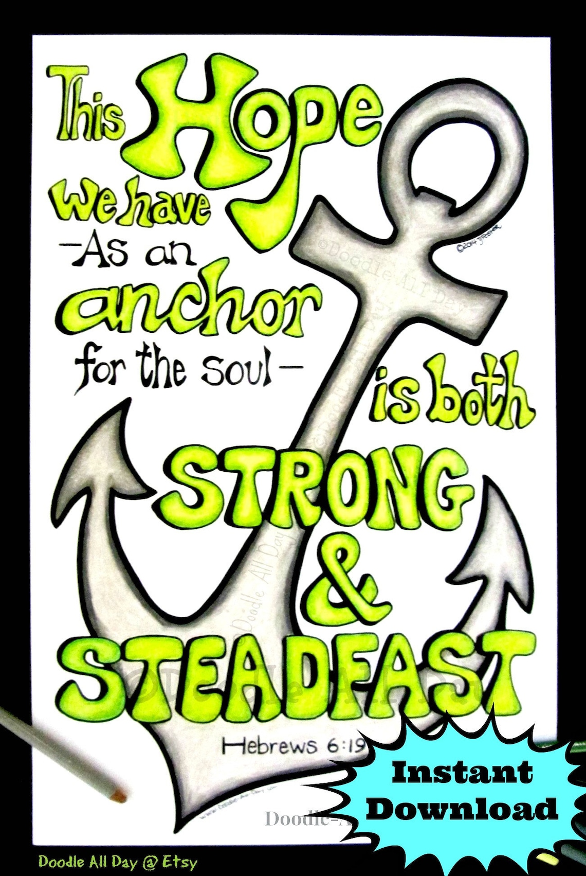 Anchor of Hope 8.5x11 Printable Etsy